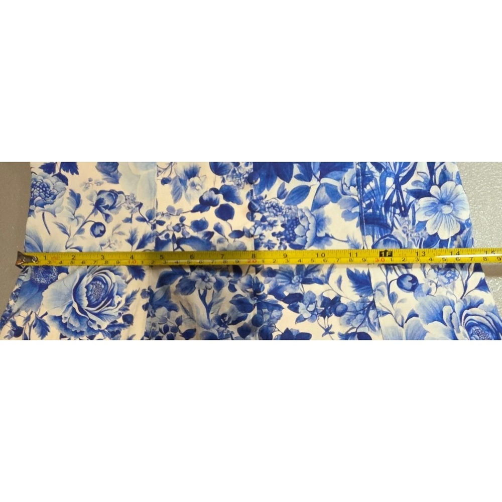 Anthropologie Maeve Women S Toile Floral Strapless Tie Front Mini Dress NWT Blue - Picture 10 of 16